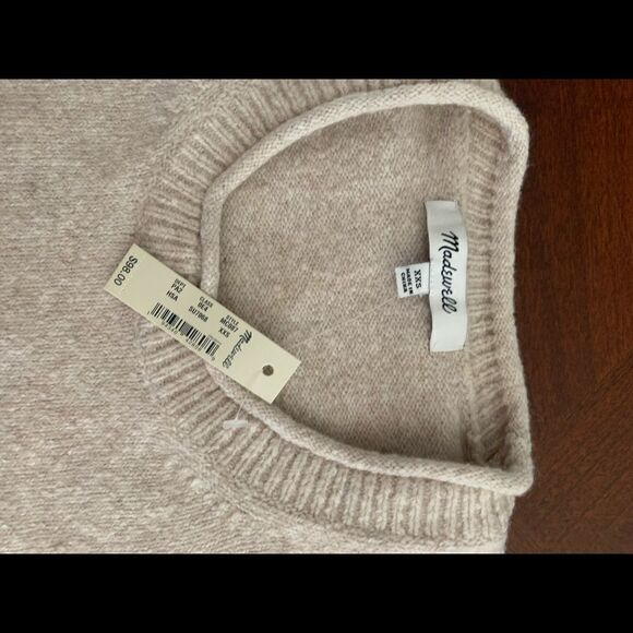 💞Madewell coziest textured yarn belmore floral sleeve pullover sweater size XXS - Picture 5 of 8